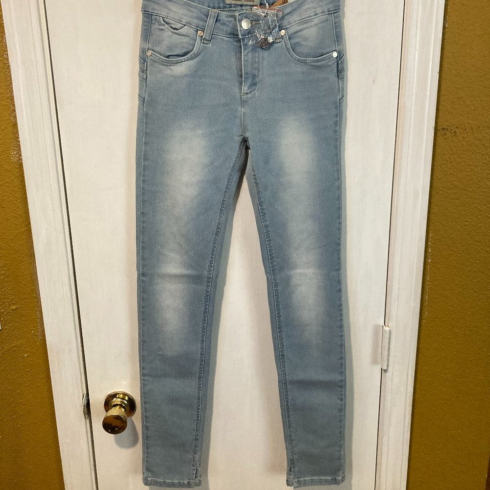 Morris Luxury women's size 40 IT finger pocket pouch easy fit skinny jeans 24x30